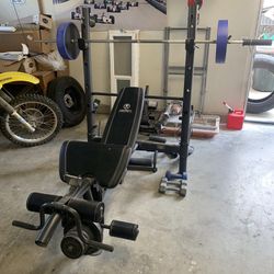 Marcy Weight Bench And Set 