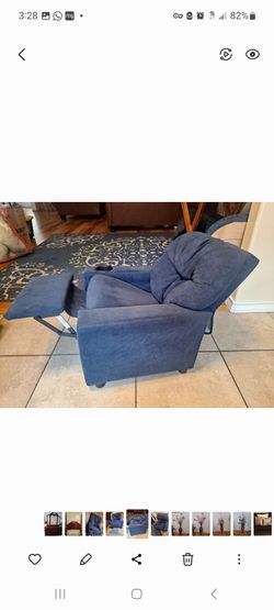 Children's blue recliner