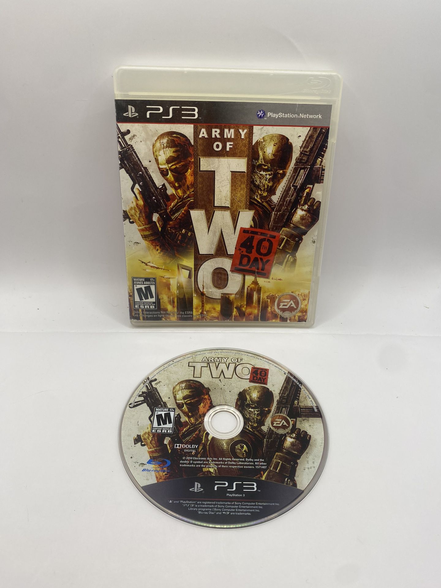 Army of Two: The 40th Day (Sony PlayStation 3 PS3, 2010) Box And Disc No manual 
