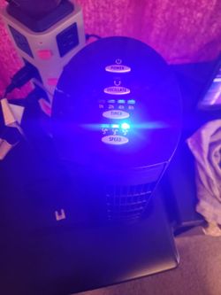 Cascade Intertek desk 3 Speed Tower Oscillating Fan Black 13"