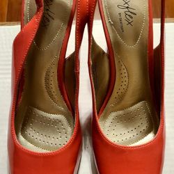 Patent Leather Salmon Color Shoes Size 10