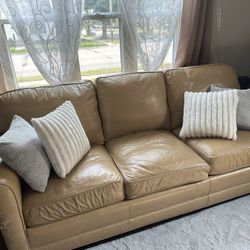 Tan Leather Couch