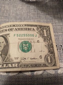Unique Serial Number Dollar Bill