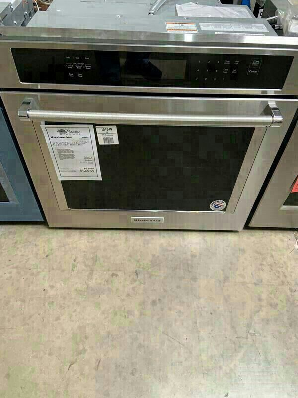 New Discounted KitchenAid 30” Wall Oven 1yr Manufacturers Warranty