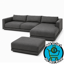 Poliform Bristol Modular 3pc Contemporary Sofa Sectional by Jean-Marie Massaud