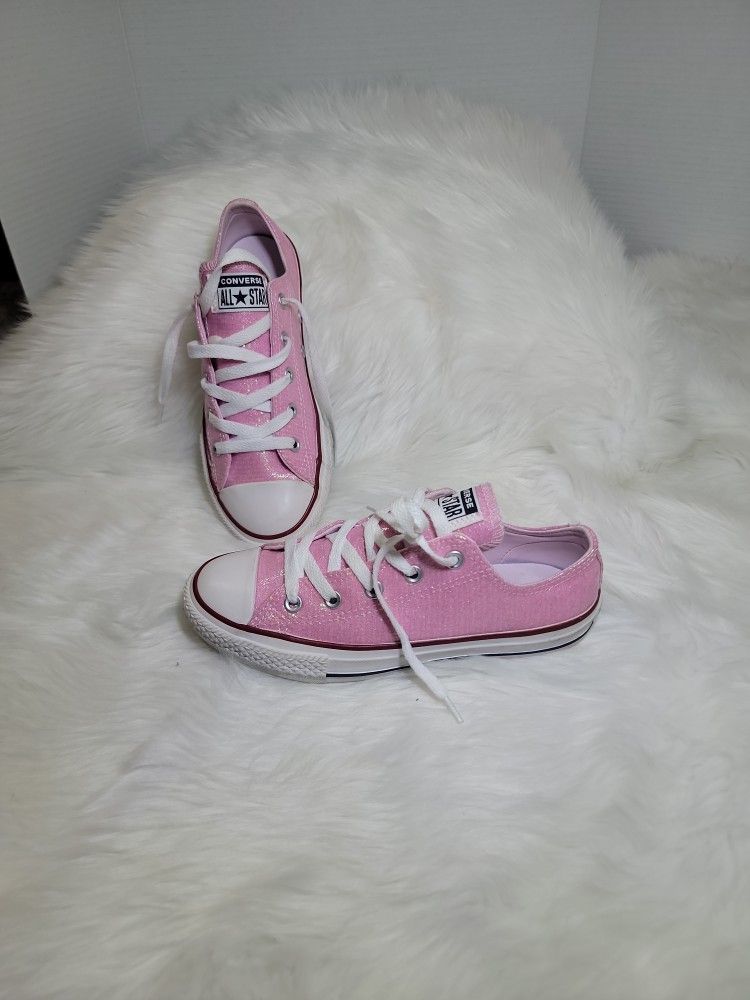 NEW Girl's Sneakers Athletic Shoes Converse Ctas Ox Size 2 BEYOND PINK Glitter