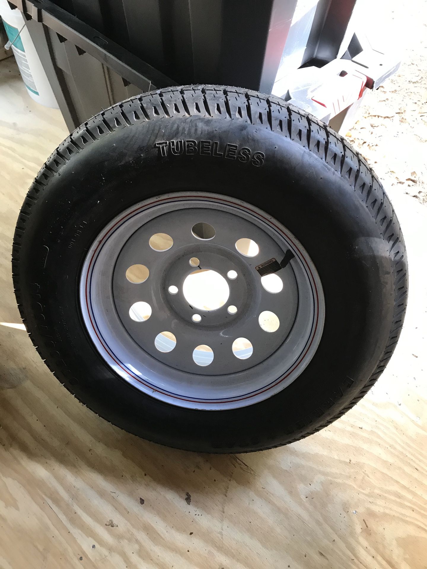 Brand new 14” trailer wheel and tire