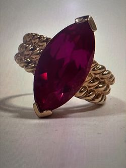 Sterling silver tourmaline statement ring