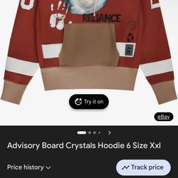 Brand New Advisory Board Crystals red hoodie Size M #advisoryboardcrystals #bandmerch brand new