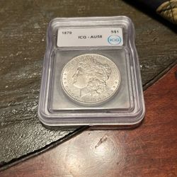 1879 Morgan Silver Dollar Graded AU58! UNC