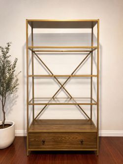 Luxury Style Gold Display Shelf / Bookcase