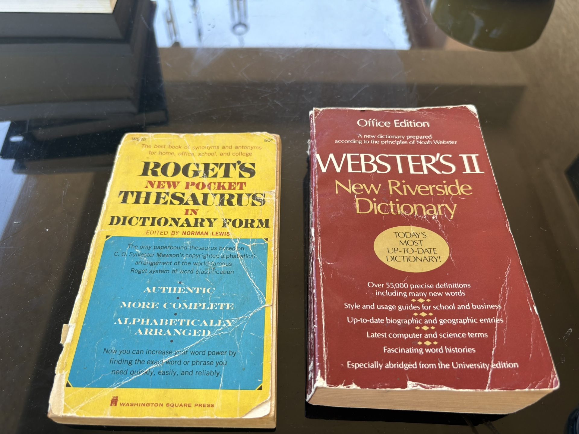 Roger’s New Pocket Thesaurus & Webster’s II New Riverside Dictionary