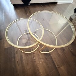 Glass coffee table