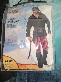 Spirit Pirate Pillager Adult Halloween Costume Medium