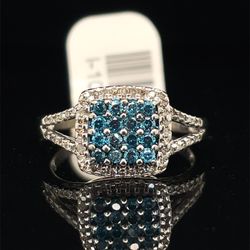 10KT White Gold Diamond Ring 2.90g Size 6-1/2 I-1083