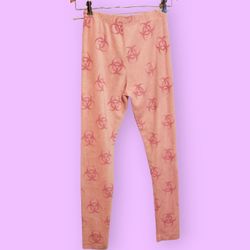 Pink Bio Hazard Print Fleece Pajama Bottoms
