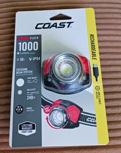New in Package Rechargeable Coast 1,000 Lumen FL87R Headlamp