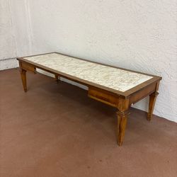 One Solid Wood and Marble MCM VINTAGE Coffee Cocktail Table