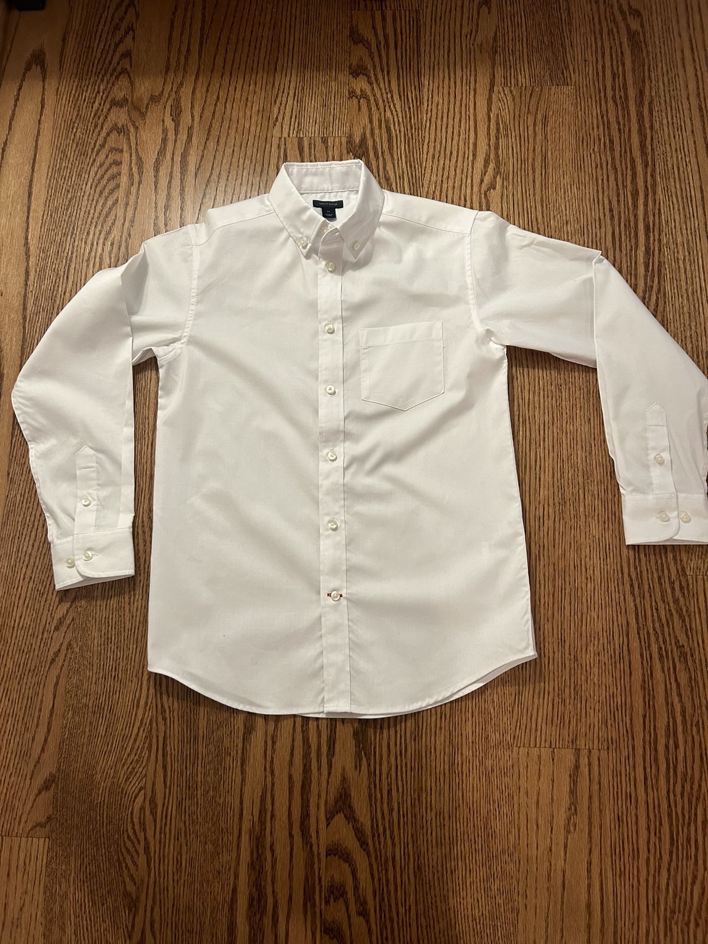 Tommy Hilfiger Boys Button Down White Shirt Size 14