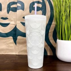 Starbucks 2023 White Pearl Siren Mermaid Scales Tumbler Venti 24oz