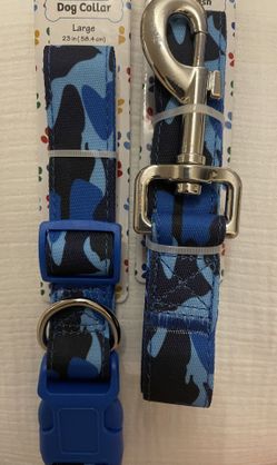 Large Dog Collar And Leash Set