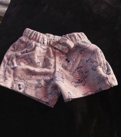 0-3 Baby boy grey with dark blue Printed Shorts