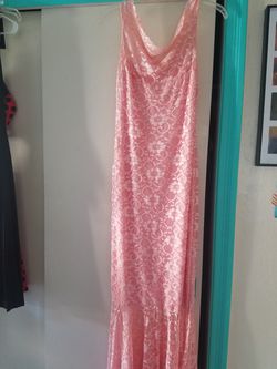 Pink mermaid fitting dress
