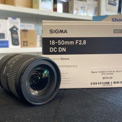 Sigma 18-50mm F2.8 For E Open Box 