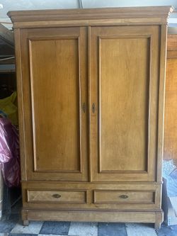 French Antique Cherrywood Armoire 1900