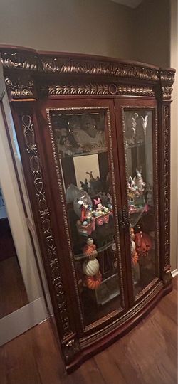Curio Cabinet with Glass Doors