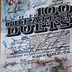 Carrie U, Kenny Rogers, Blake S, Montgomery Gentry, Trace A, Miranda L, 11 others autographed poster