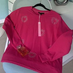 Jane Delancey Pink Sweatshirt, Small Size 