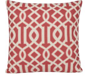 Coral /White Pattern Pillow