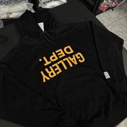 Gallery Dept Black Yellow Hoodie 
