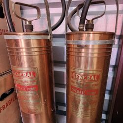 Antique Copper Fire Extinguishers