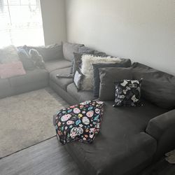 Large Grey Sectional Couch