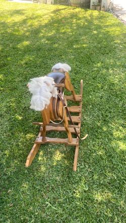 Wood rocking horse