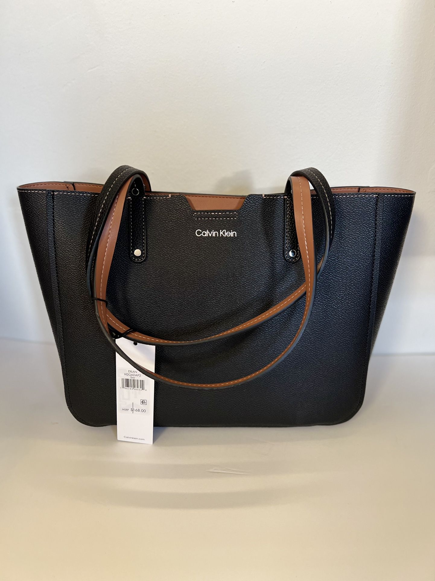 Calvin Klein monogram large tote with chain strap