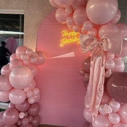 Pink And Blush Balloon Arch 