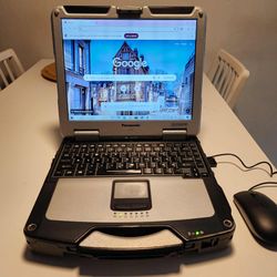 Toughbook laptop CF-31 MK5, 13.1" XGA, touchscreen  Intel Core i5 5th Gen with Windows 10 Pro.  8GB RAM  120GB SSD  Mause pad don't work well, but I a