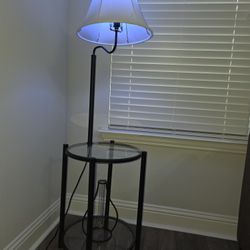 Crystal Table With Lamp 