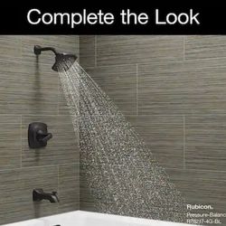 Kohler Rubicon Matte Black Tub & Shower Faucet - New in Box - 3-Spray, Valve Included, 2.0 GPM