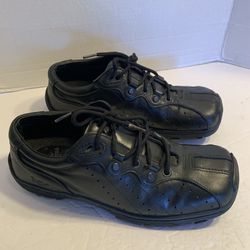 Dr. Martens Shoes 8A98 Men Size 8 Black Supple Leather Lace Up Oxfords 