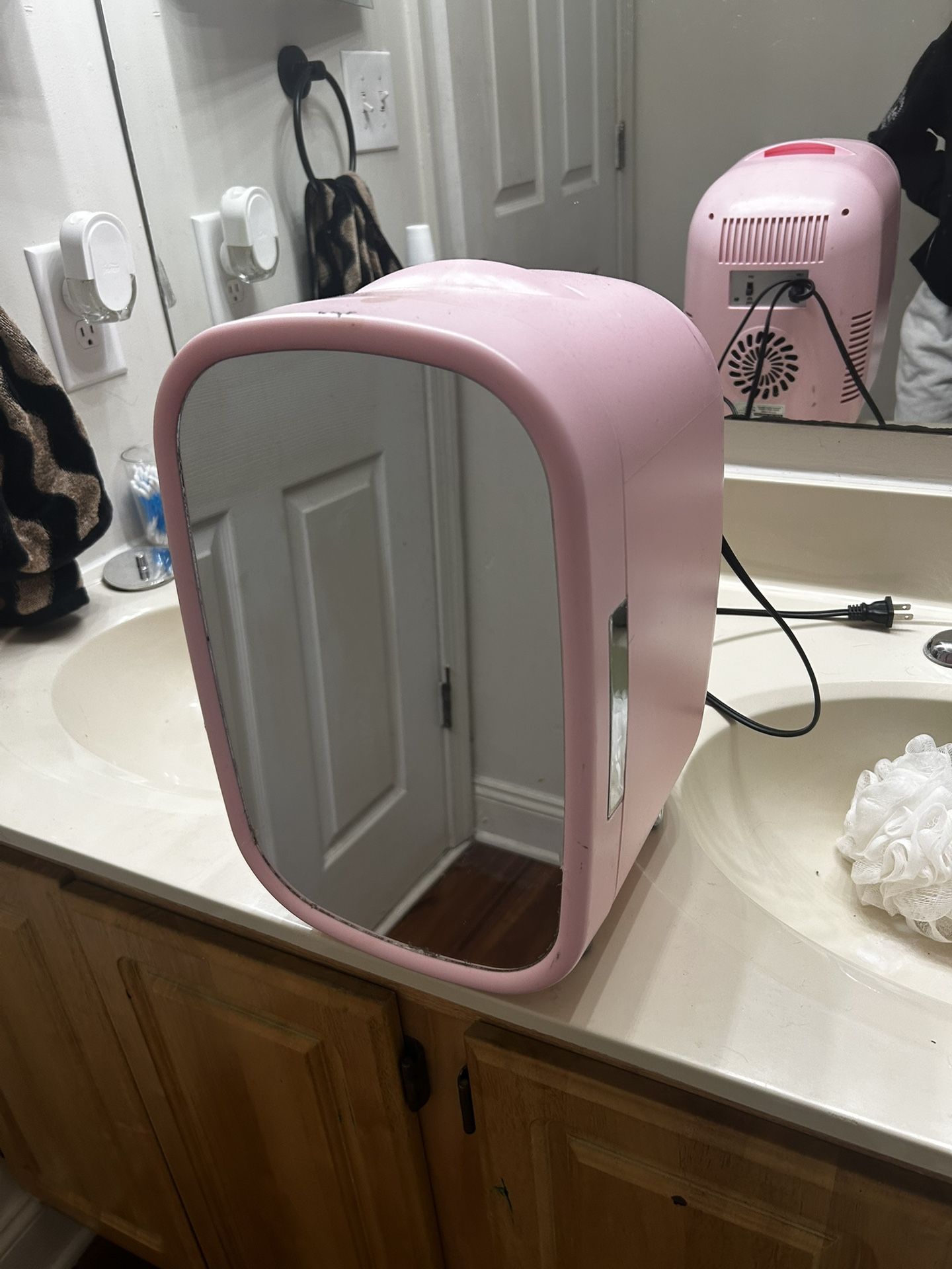 Mirrored Makeup Fridge 