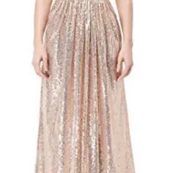 New Sequin Rose Gold Party Prom Dress Size M Or 6 Or 8