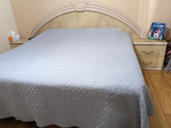 King Mattress + Foundation+ Bed + 2 Night Stands