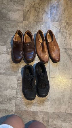Men’s shoes 3 pairs On Cloud, Clark’s size 12 and 12.5