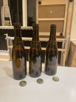 (3) Collectible Belgian Westvleteren XII Number 12 Trappist Beer Bottle - EMPTY