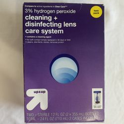 up&up 3% Hydrogen Peroxide Lense Care System, Twin Pack, Exp. 07/25