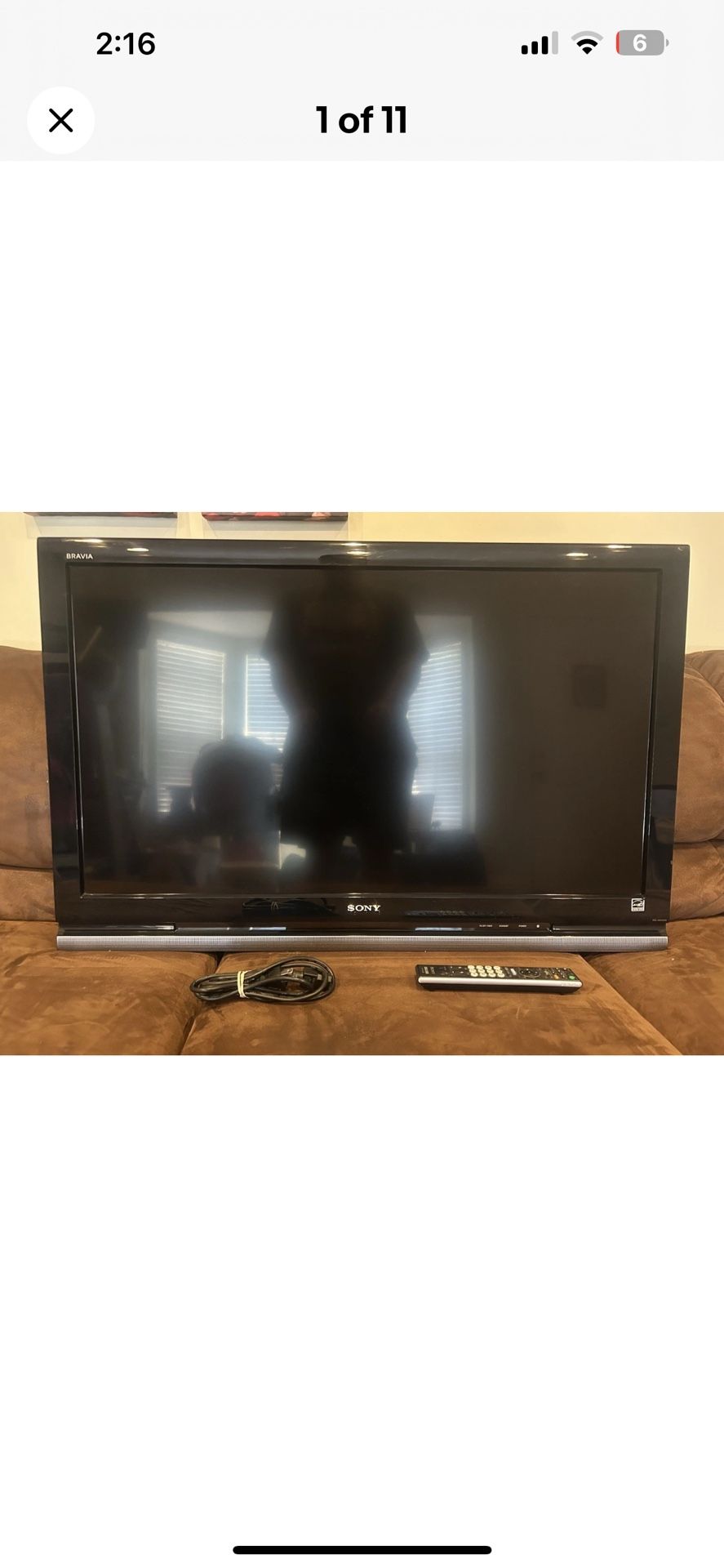 Sony Bravia LCD 40 Inch TV With Remote